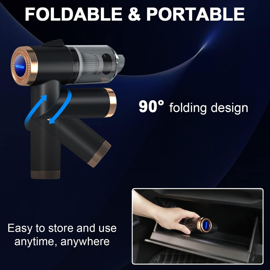 Vacuum Cleaner And Air Duster For Cars, Homes, Offices And Pets, High-power, Multi-nozzle Handheld Car Vacuum Cleaner.
