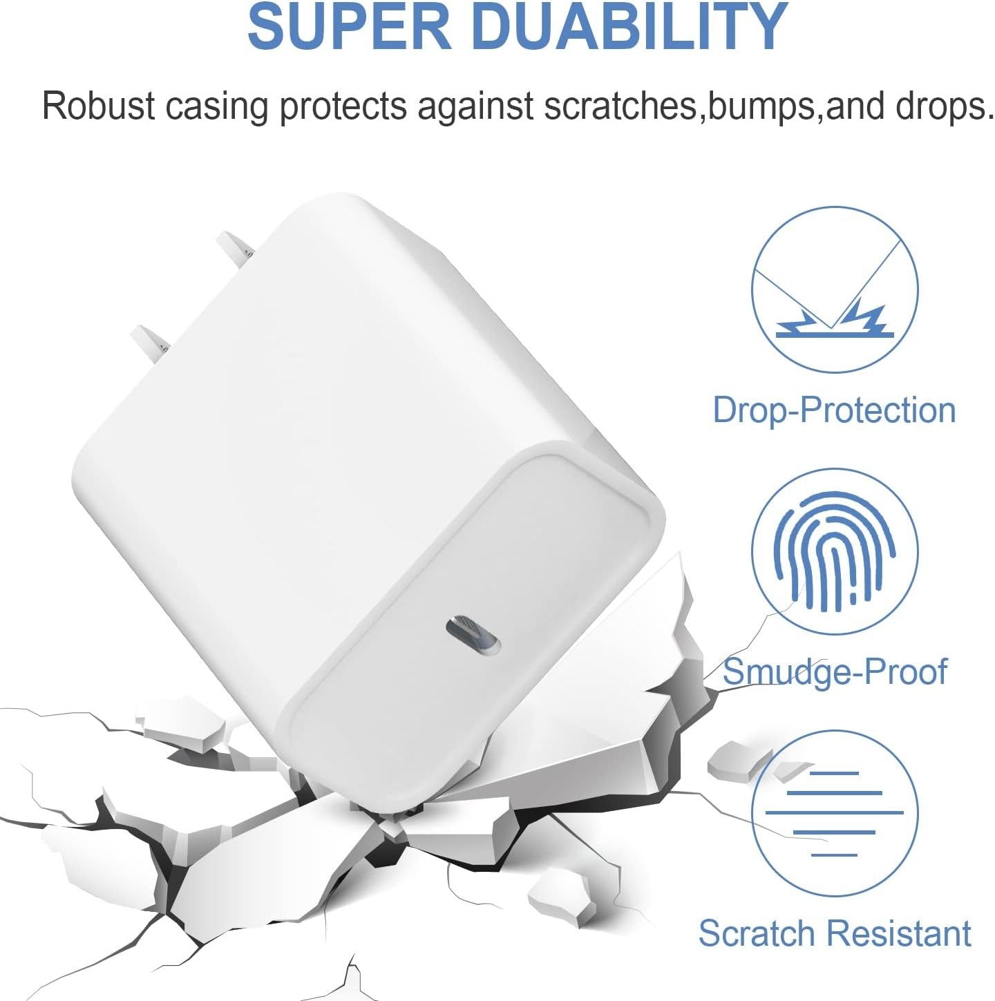 Fast Charger Plug Adapter and USB-C To Lightning Cable Cord