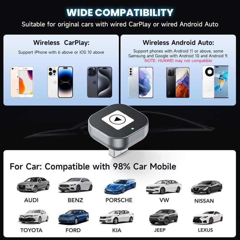 2025 Wireless CarPlay Adapter For IPhone And Android