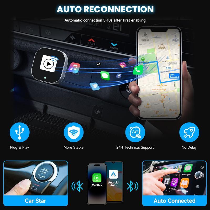 2025 Wireless CarPlay Adapter For IPhone And Android