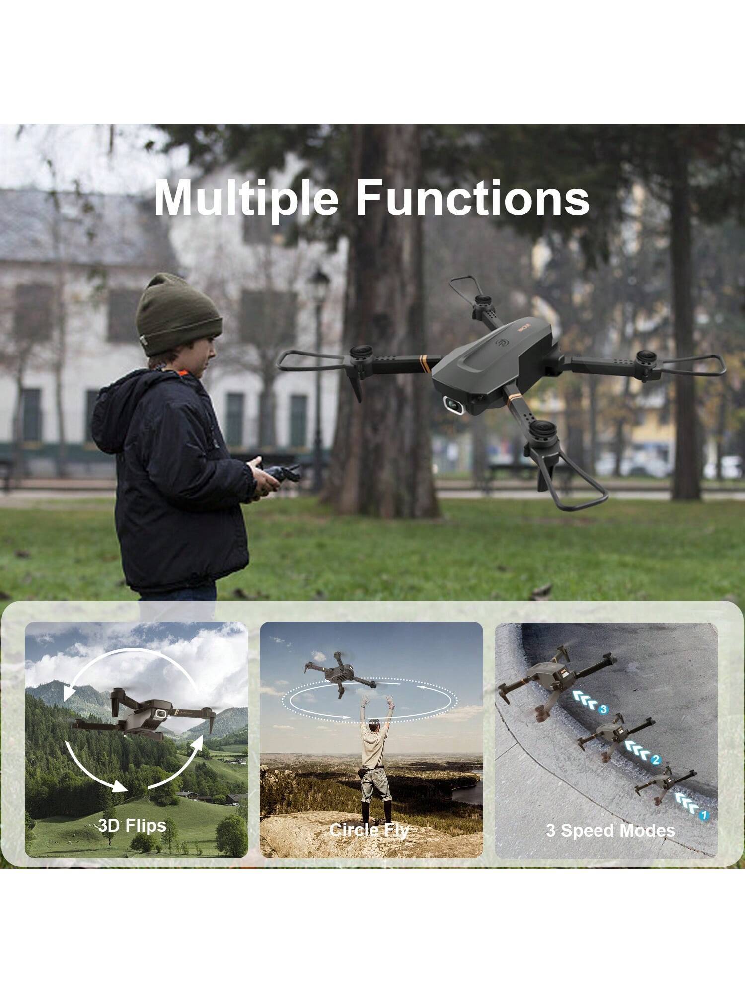 4DRC V4 Foldable Mini Drone With Camera 4K 1080P HD Drone ,3 Batteries,Drones For Adults Kids,Remote-controlled Quadcopter