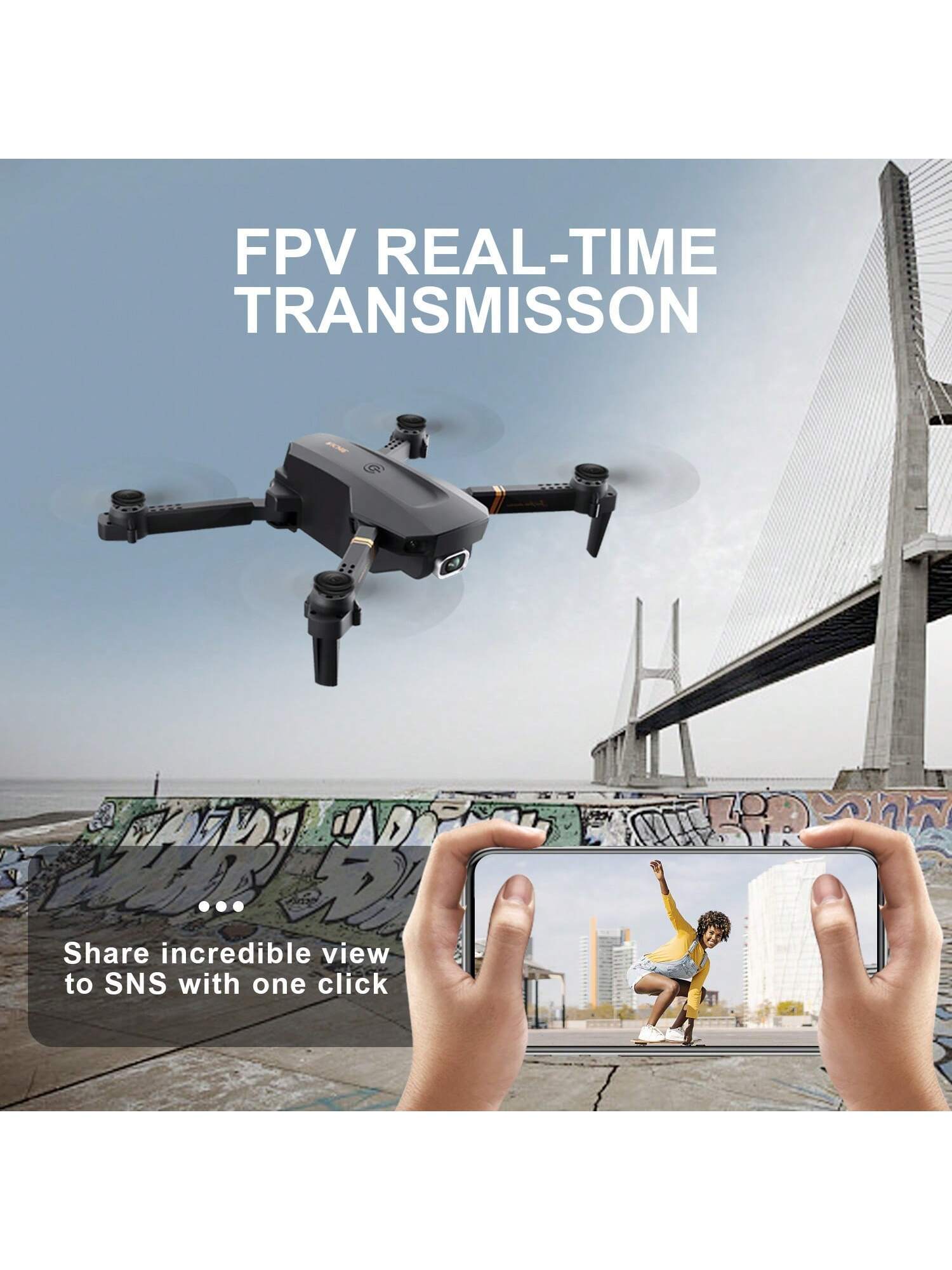 4DRC V4 Foldable Mini Drone With Camera 4K 1080P HD Drone ,3 Batteries,Drones For Adults Kids,Remote-controlled Quadcopter