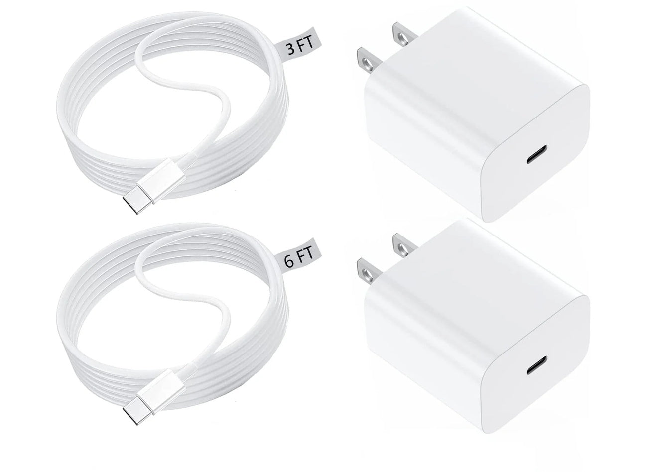 Fast Charger Plug Adapter and USB-C To Lightning Cable Cord