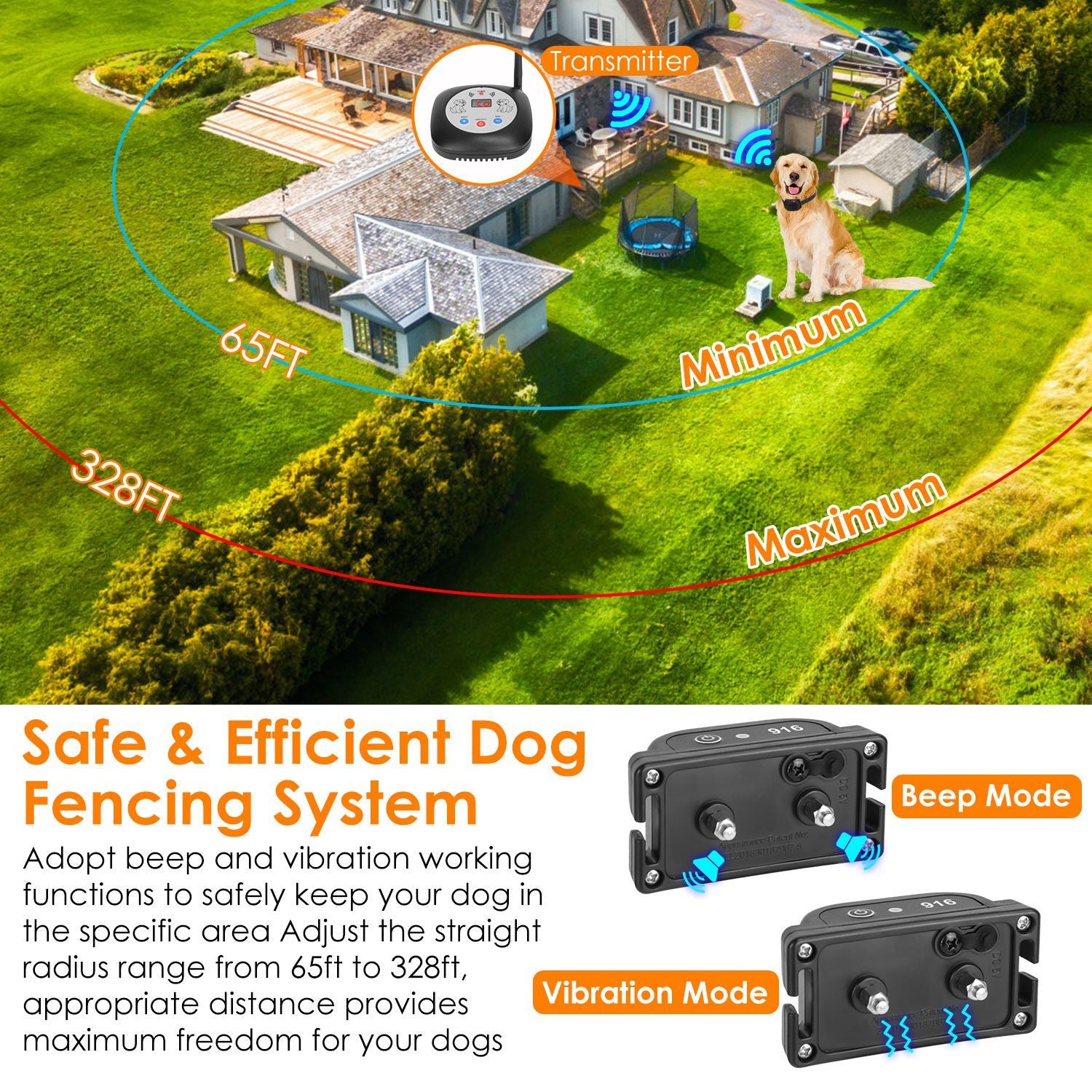1Set Electric Wireless Dog Fence System