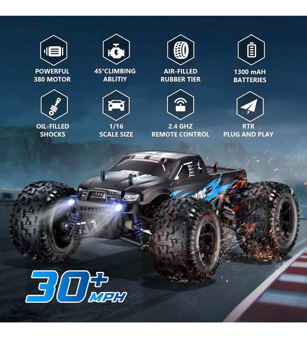 IVIENX 1:16 scale 4x4 RC Racing Car