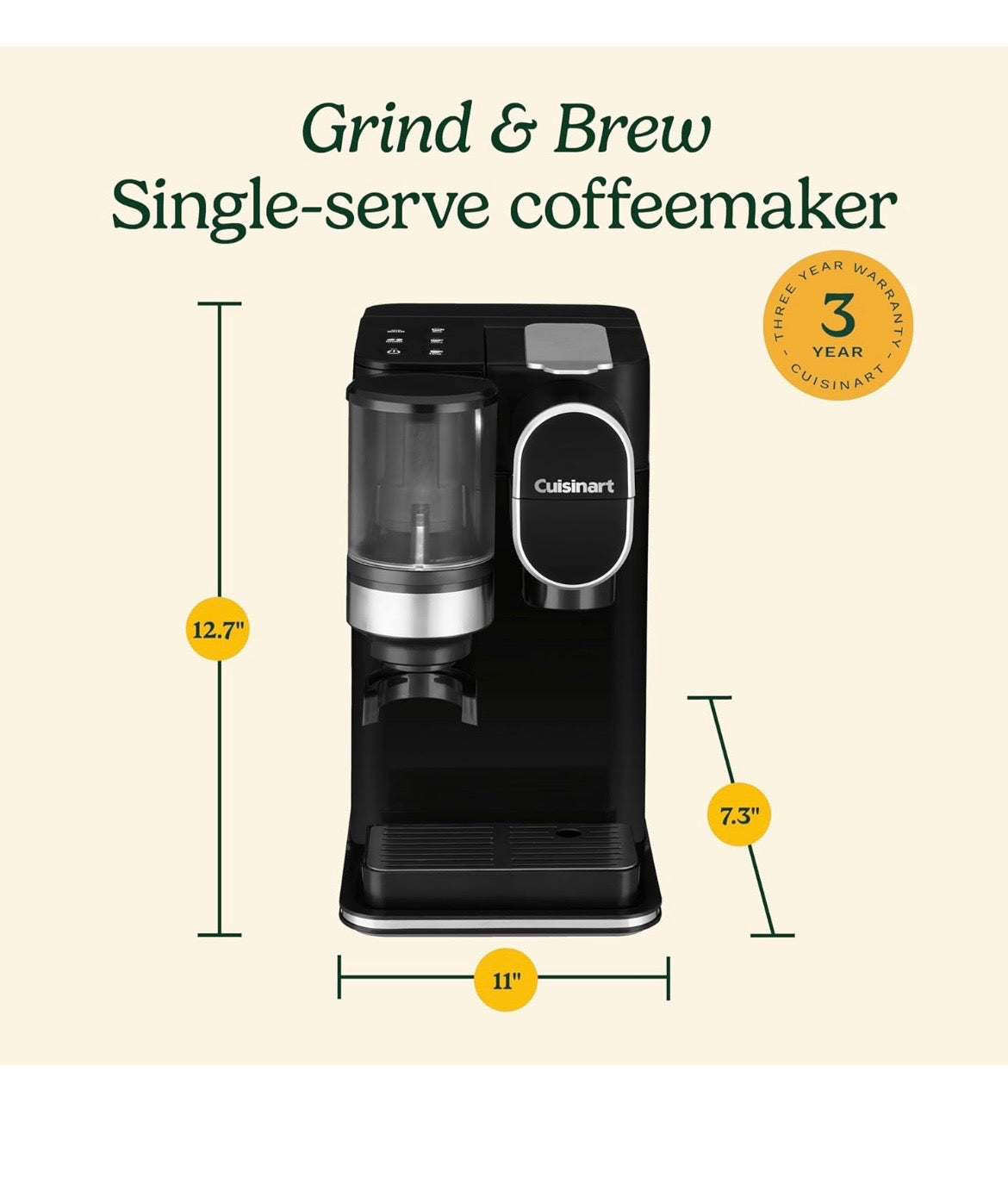 Single-Serve Cuisinart® Coffee Maker + Coffee Grinder