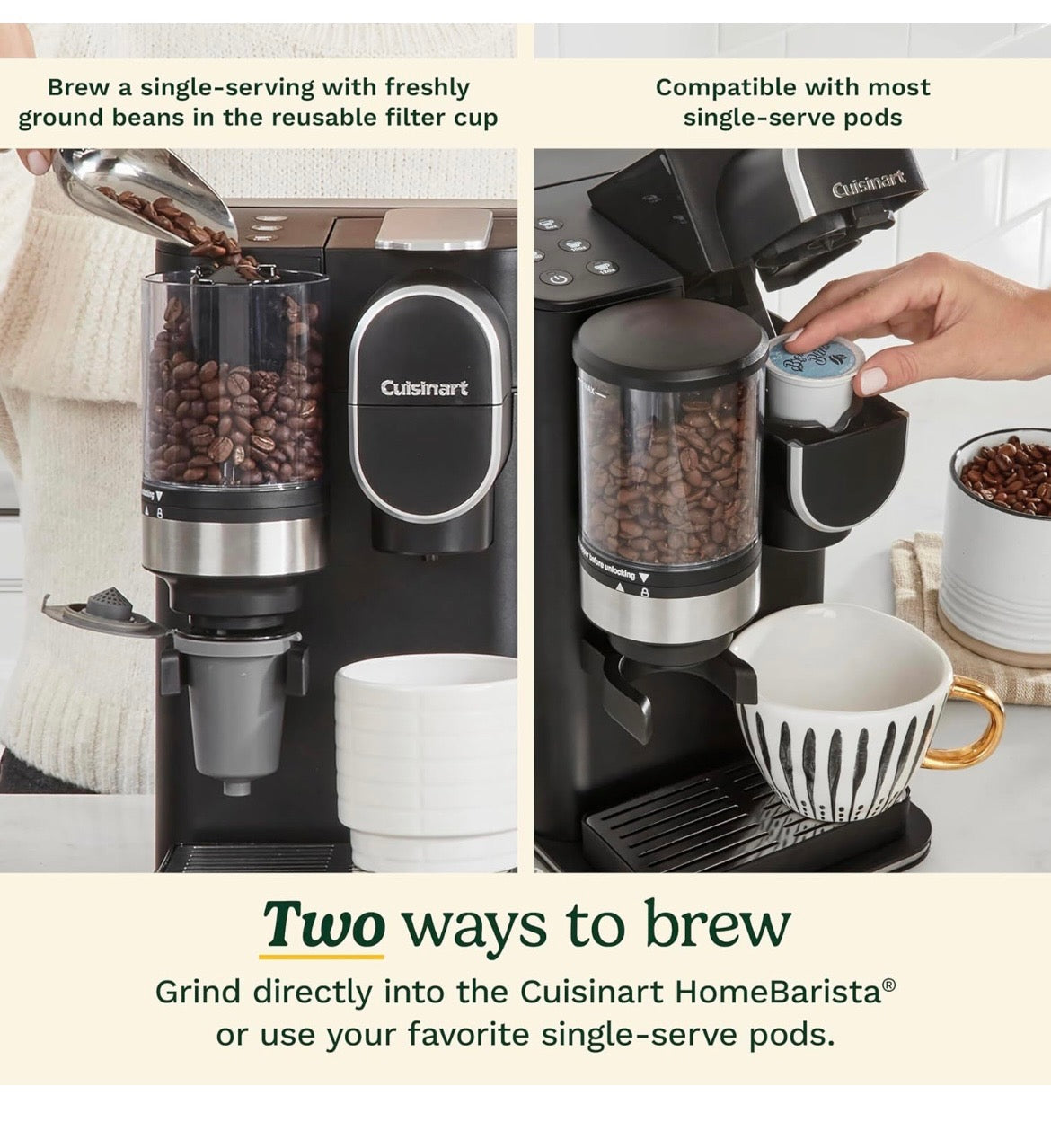 Single-Serve Cuisinart® Coffee Maker + Coffee Grinder