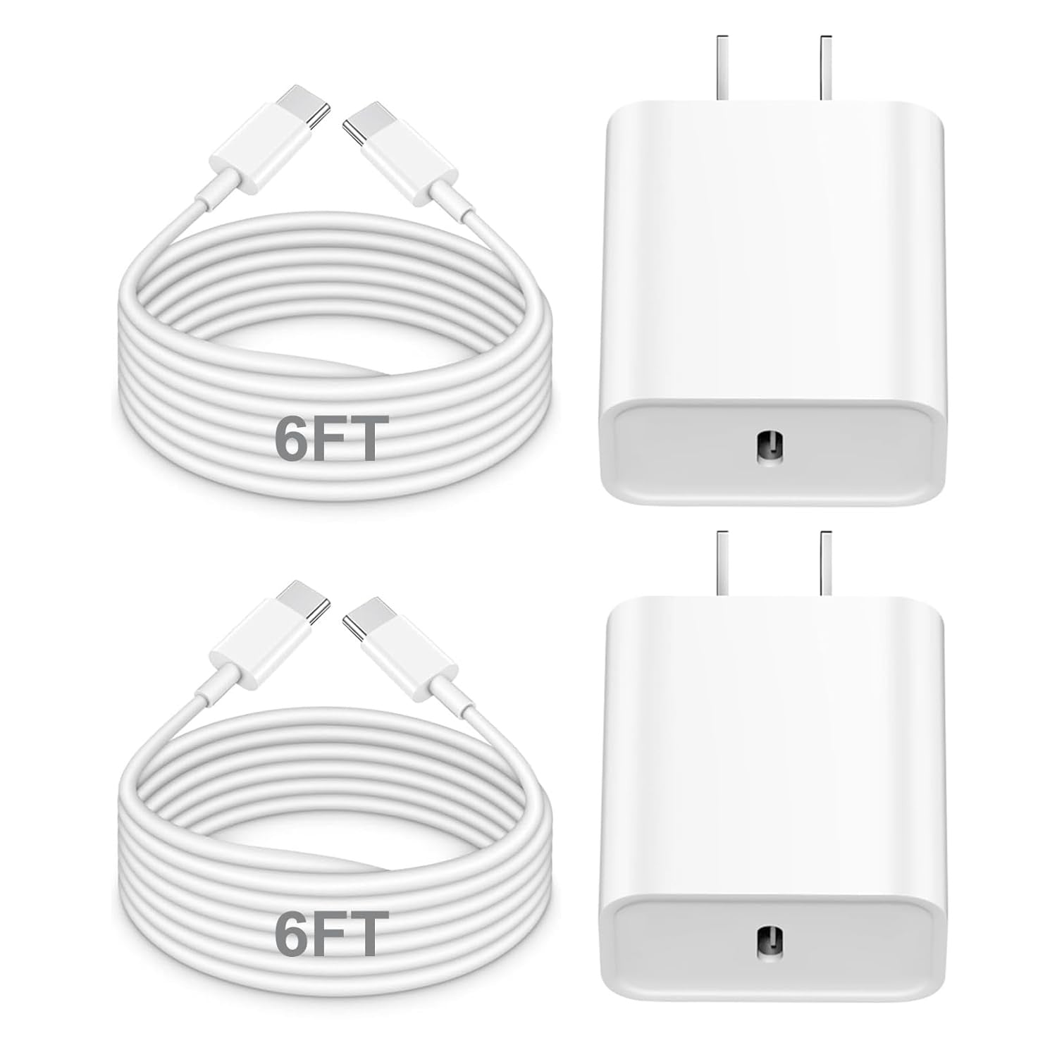 Fast Charger Plug Adapter and USB-C To Lightning Cable Cord