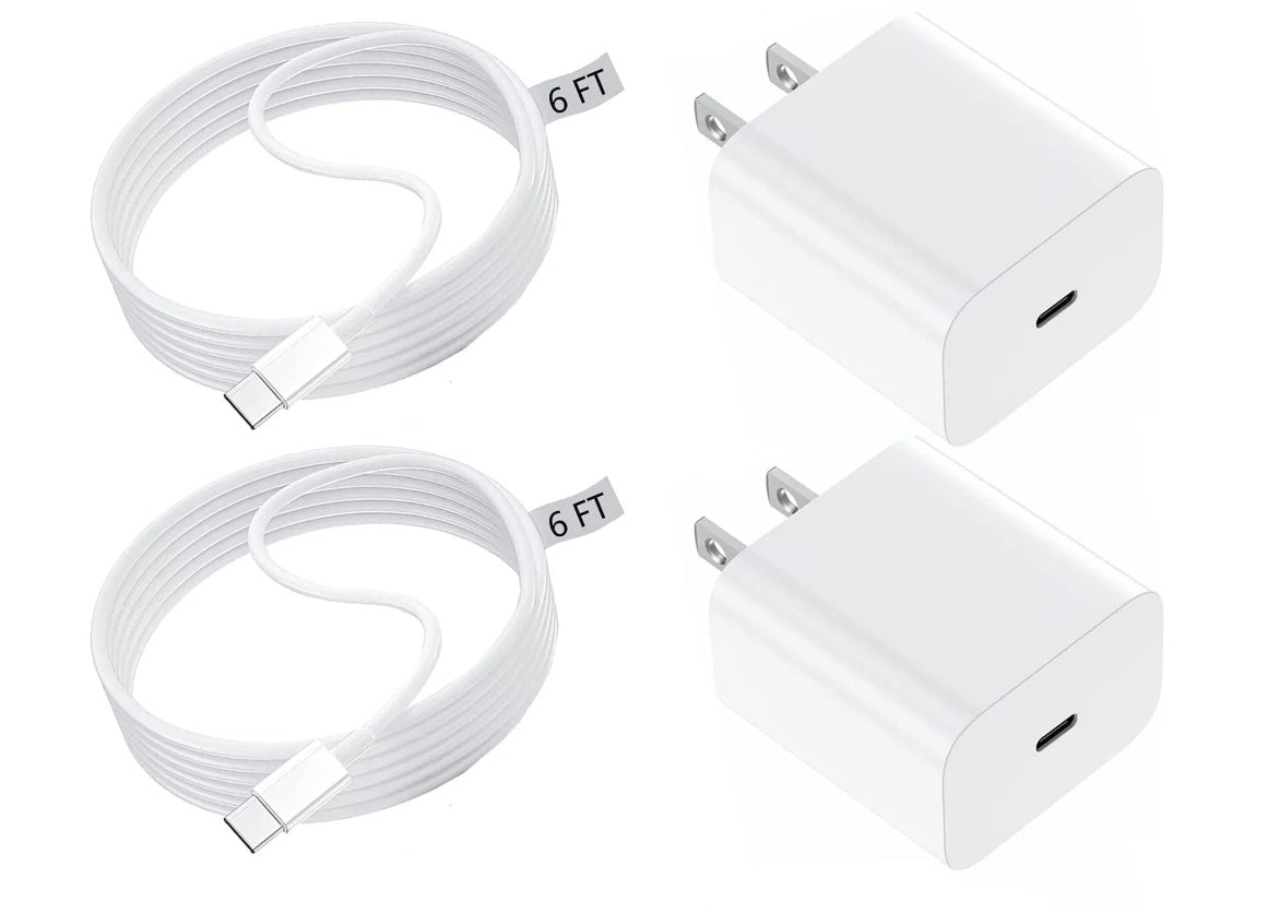 Fast Charger Plug Adapter and USB-C To Lightning Cable Cord