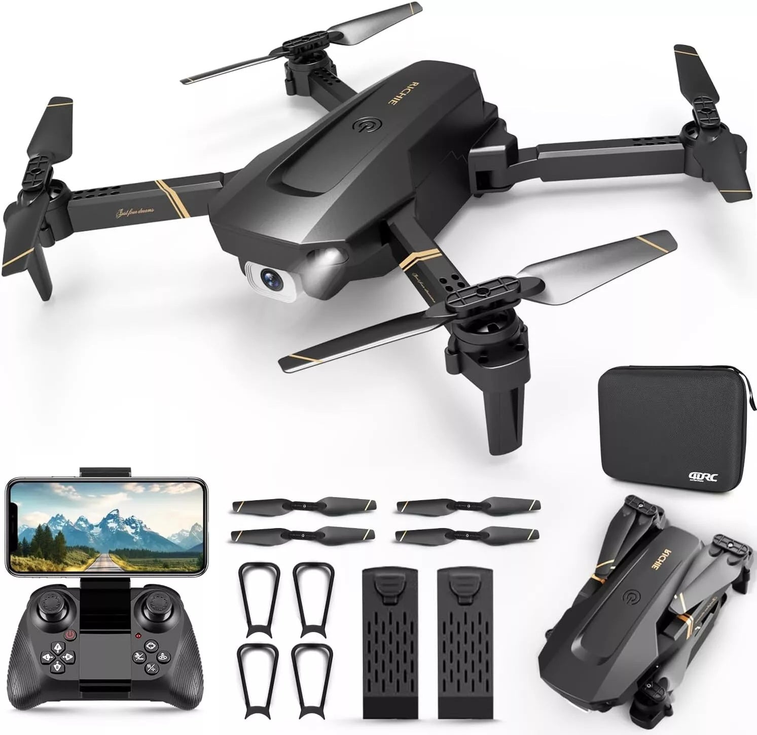 4DRC V4 Foldable Mini Drone With Camera 4K 1080P HD Drone ,3 Batteries,Drones For Adults Kids,Remote-controlled Quadcopter