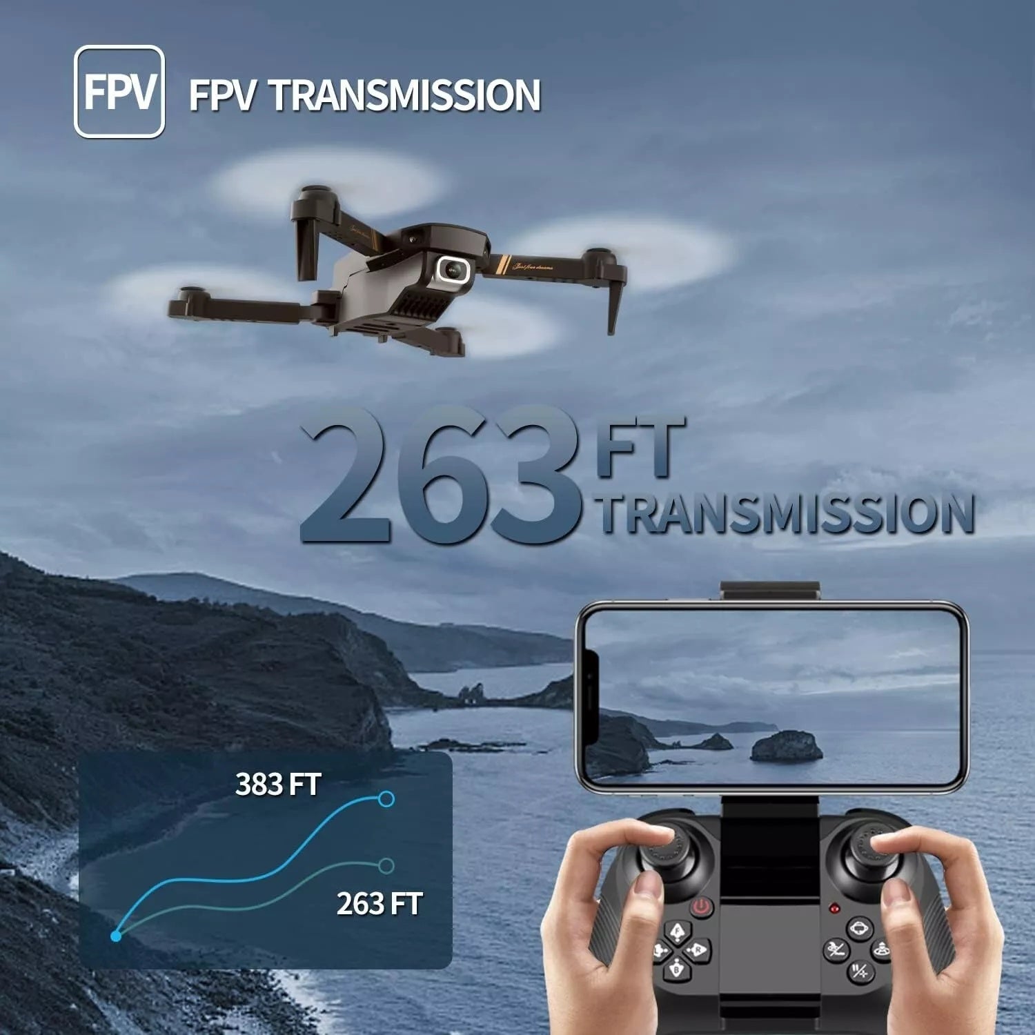 4DRC V4 Foldable Mini Drone With Camera 4K 1080P HD Drone ,3 Batteries,Drones For Adults Kids,Remote-controlled Quadcopter