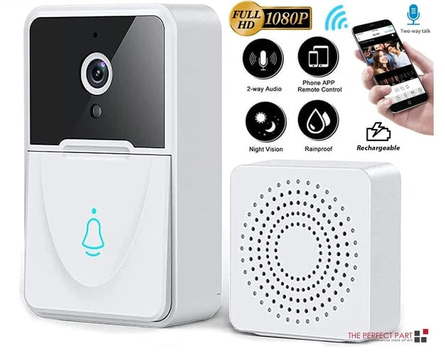 Wireless Security WiFi Smart Doorbell Intercom Video Camera Bell Chime Door Ring