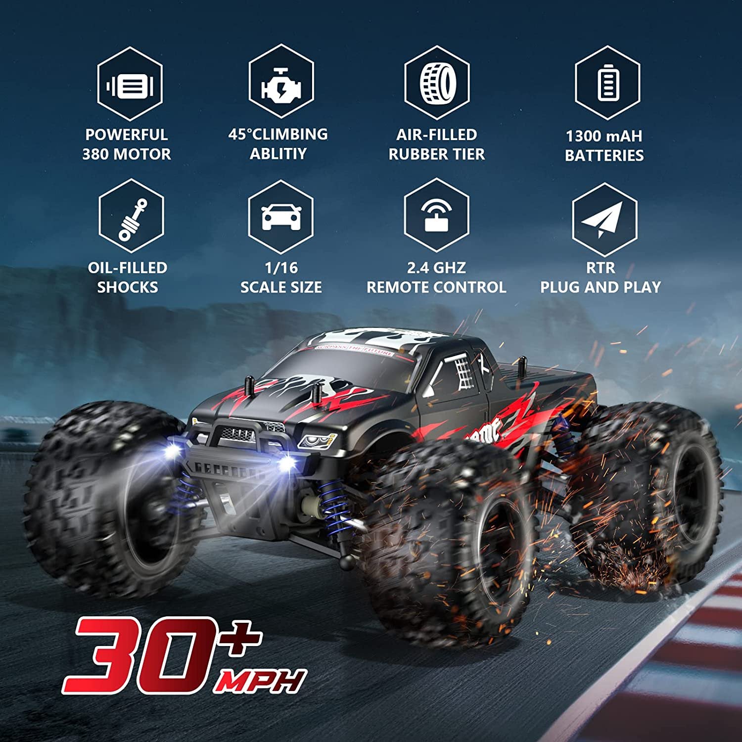IVIENX 1:16 scale 4x4 RC Racing Car